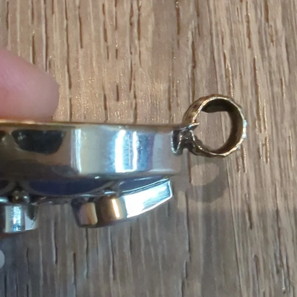 Tibetan Silver Lapis And Copal Pendant